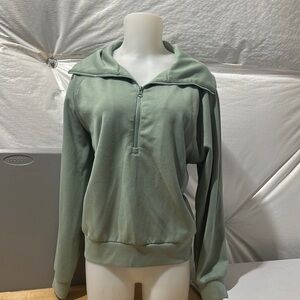 Green Half-Zip Pullover